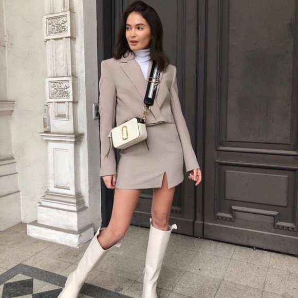 NWT Zara 2 Piece Cropped Blazer & Mini Skirt Set - Picture 11 of 16